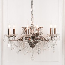 Lampadario antico in vetro