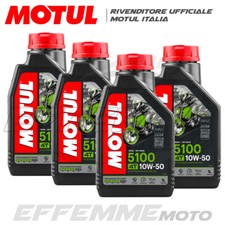MOTUL 5100 10W50 MA2 SINTETICO 4 Litri olio motore 4T Moto Quad Atv Scooter