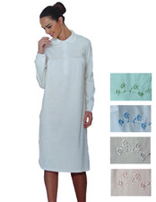 Camicia da notte donna invernale cotone colletto Taglie forti maxi calibrate 60