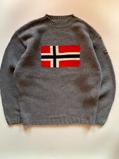 Vintage Napapijri Pure Virgin Wool Intarsia Sweater