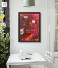 Quadro astratto 50x70 cm acrilico su tela RONDINE di Cacace Antonio 