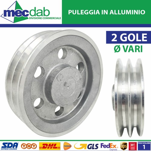 Puleggia alluminio doppia - in,