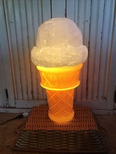Soffiatore Stampo Gigante Gelato Cono Espositore Negozio Vaniglia SCOOP Sicuro T Cup ILLUMINATO