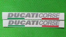 ADESIVI  DUCATI CORSE TRICOLORE 10 CM. X 1,2 CM SILVER INTAGLIO TOP! PRESPAZIATI