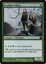 Mtg fyndhorn elves foil exc - fyndhorn,