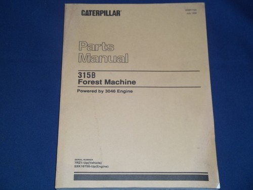 Cat caterpillar 315b - caterpillar, manuale
