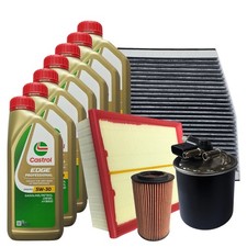 Kit Tagliando Mercedes Classe B 246 W242 180 200 220 Cdi Olio 5W30 Castrol