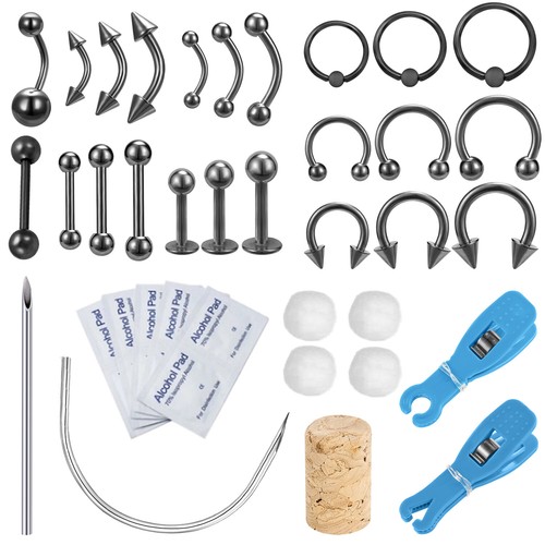 42pz kit attrezzi piercing - kit,