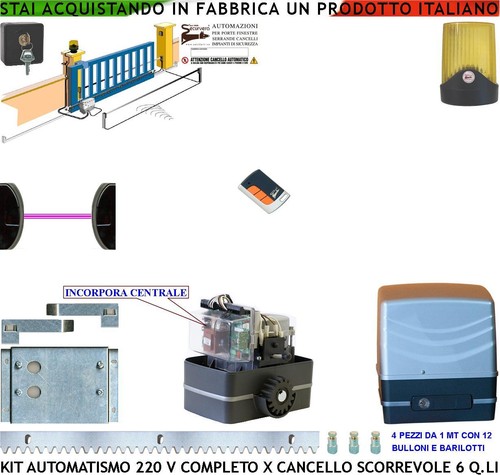 Cancello scorrevole kit - cancello, motore