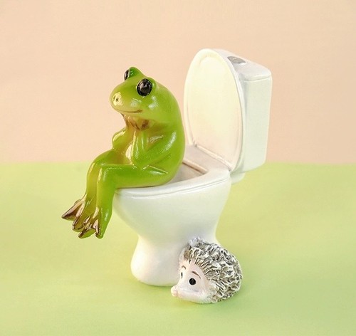 Statua rana toilette fata - toilette,