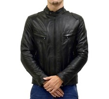 Giubbotto Uomo Vera Pelle Nero