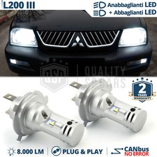 Kit Luci LED Per MITSUBISHI L200 3 Fari Anabbaglianti + Abbaglianti H4 CANbus