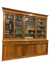 Antica libreria in rovere ante scorrevoli inizi del 900