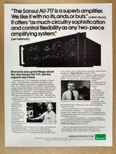 Amplificatore integrato Sansui AU-717 1978 pubblicità stampa d'epoca