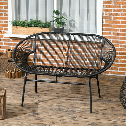 Outsunny panca polyrattan 2 - outsunny,