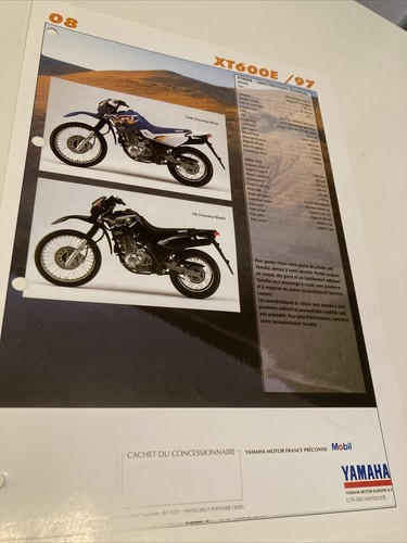 Yamaha xt600e 1997 scheda - yamaha,
