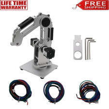 Braccio Robot Meccanico 3 Assi Braccio Robot 3-DOF + 3pz 42 Motoriduttori 6061 Argento