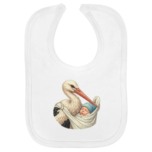 Bavaglino neonato cicogna con - bavaglino,