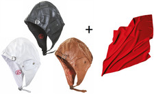 CUFFIA CASCO VINTAGE IN PELLE