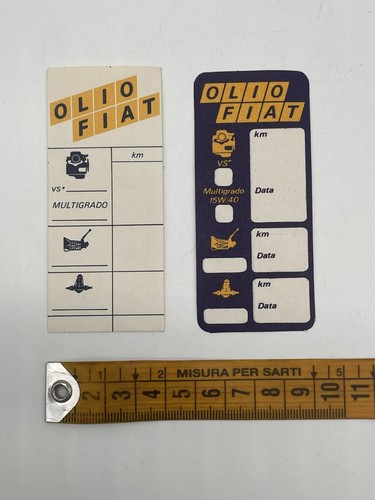 Coppia adesivi olio fiat - adesivi,