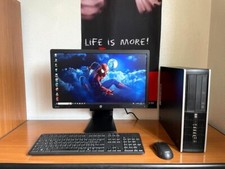 POSTAZIONE COMPLETA PC HP  8GB SSD128GB + HDD500GB + MONITOR 22" TASTIERA MOUSE