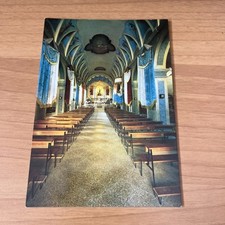 CARTOLINA A COLORI VINTAGE COLLEZIONE SANNICANDRO GARGANICO INTERNO CATTEDRALE