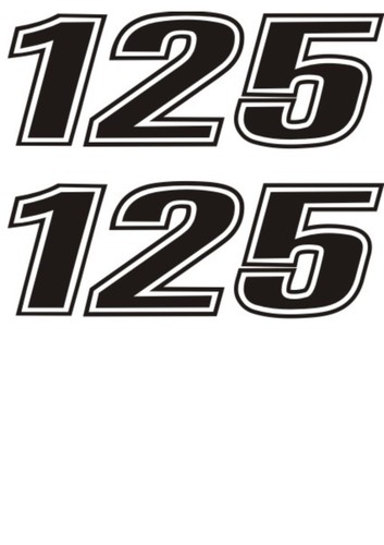 Adesivi ktm 125 nero - adesivi, anni
