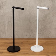 Piantana porta rotolo da bagno con vano scorta salvaspazio da terra in metallo