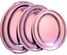 TRIS VASSOI OVALI VINTAGE - INOX 18/10 P