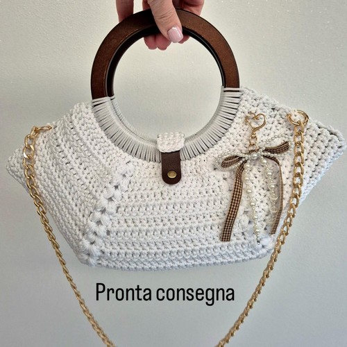 Borsa uncinetto artigianale - borsa,