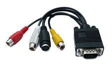 SYSTEM-S Cavo VGA 2 in 1 20 cm