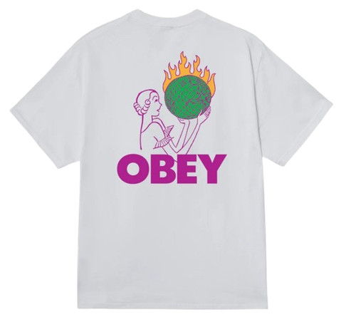 Shirt obey world flames - in,
