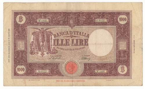 1000 lire grande - b.i, )