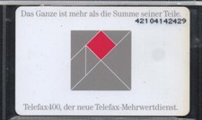 TKL221 - Scheda telefonica P 06 09.92 - Telefax400, mod.43 del 10.92, 50 DM, vuota