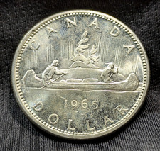 1965 Canada argento $1 un dollaro KM# 64,1 grandi perline smussate 5 varietà FDC*298