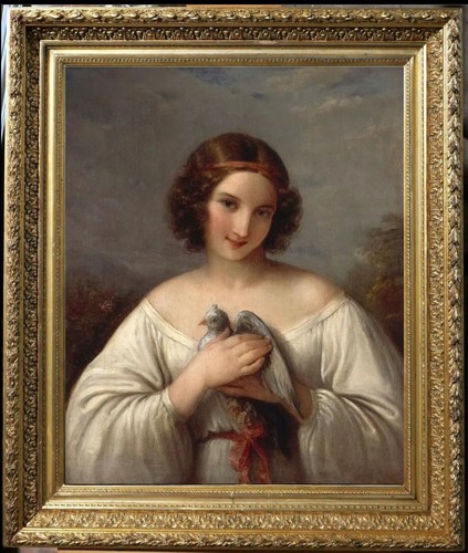 Dipinto olio ragazza dipinta - dipinto,