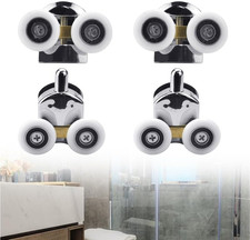 4 Rotelle per Doccia Scorrevole Da 25 Mm, Rotelline per Porta Box Doccia, 2 Ruot