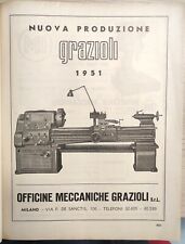 1951 PUBBLICITA' NUOVA PRODUZIONE GRAZIOLI TORNIO OFFICINA Advertising