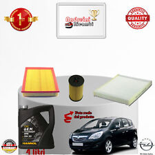 KIT TAGLIANDO FILTRI + OLIO OPEL MERIVA B 1.4 74KW 100CV DAL 2011 ->