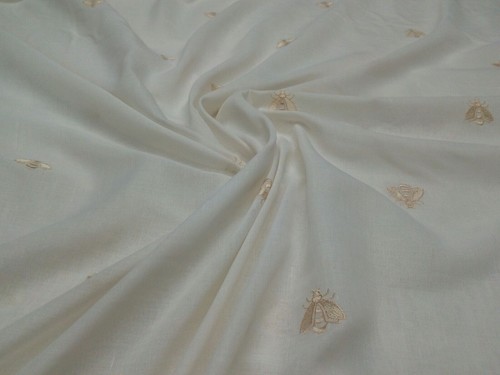 Tenda misto lino ricamata - , 5