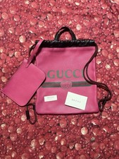 Gucci Zaino in pelle con coulisse rosa Come Nuovo 