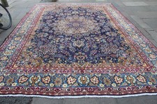 Tappeto grande blu lana