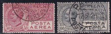 X094 REGNO D’ITALIA – 50 e 60 c., Aerea n. 2A/3, timbrati.