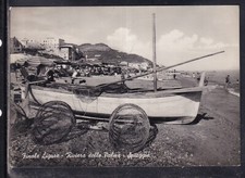 Cartolina Finale Ligure Riviera delle Palme Spiaggia BARCA GB1112