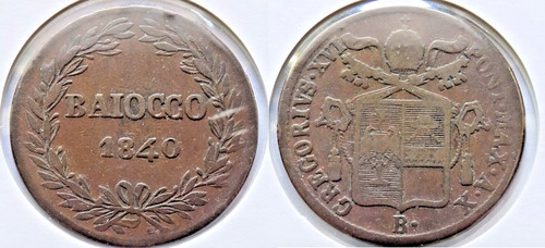 Gregorio xvi baiocco 1840 - xvi,