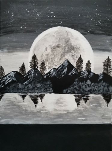 Quadro acrilico tela notti - su,