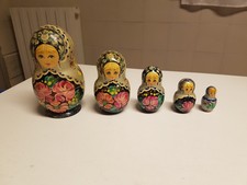 Originale Matrioska Russa in legno n°5 bambole Altezza circa 16,00 cm.