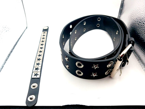 Cintura pelle vegan nera - pelle,