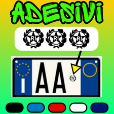 adesivo targa auto moto repubblica ri nero epoca per bollino blu stella la logo