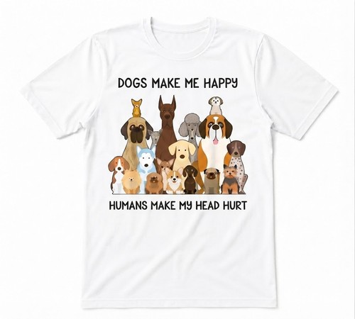 Maglietta nera dogs make - maglietta,